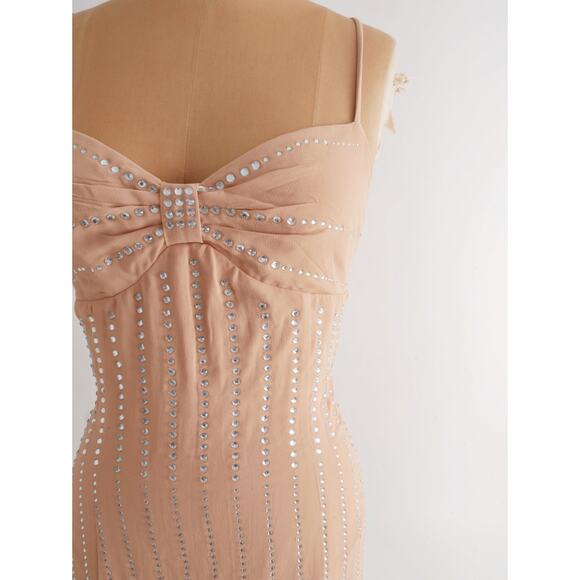 Elegant Peach Embellished Dress - Picture 11 of 11